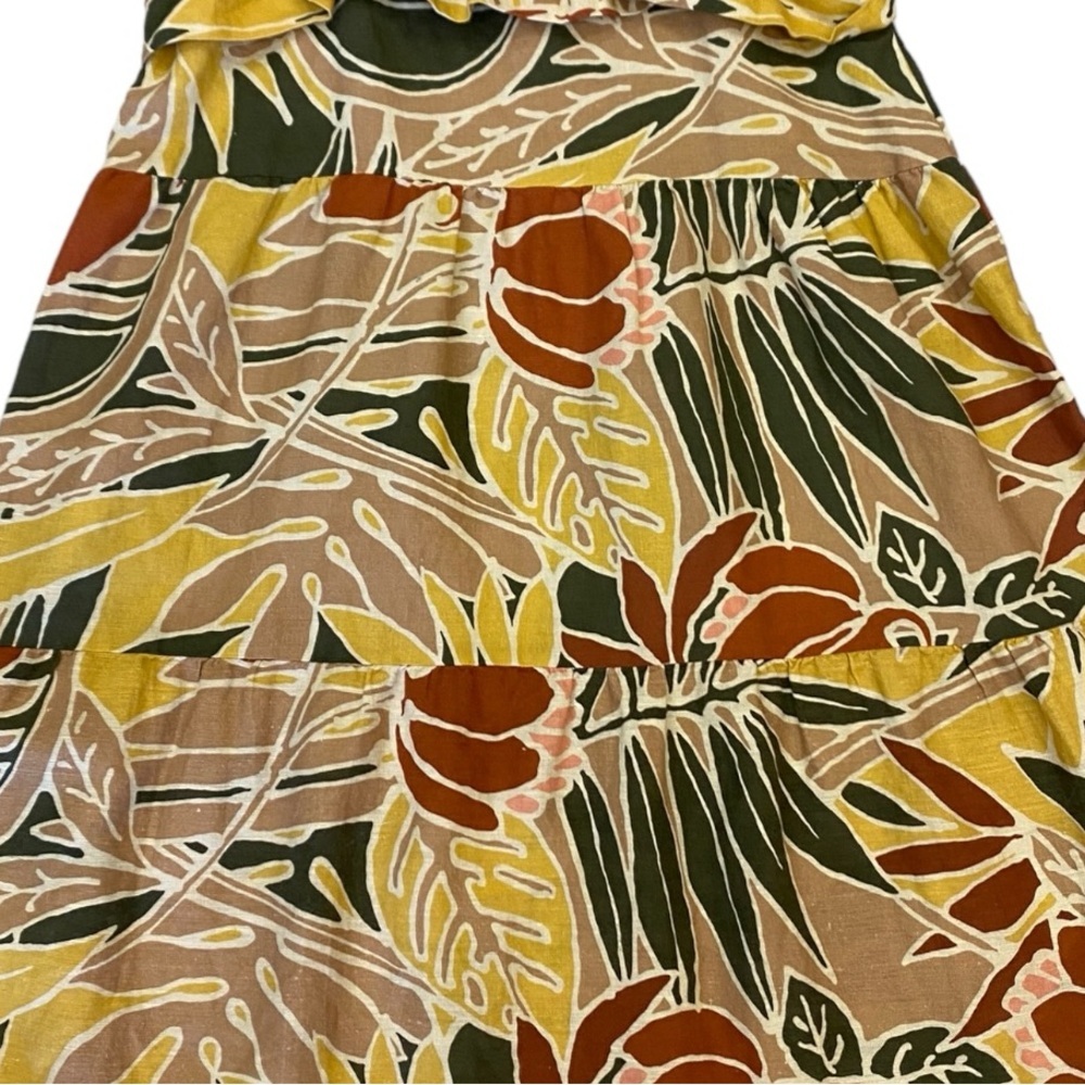 Sezane Fily Vicky Dress in Multi Leaves Print Size FR 34 US 2 - Picture 7 of 11